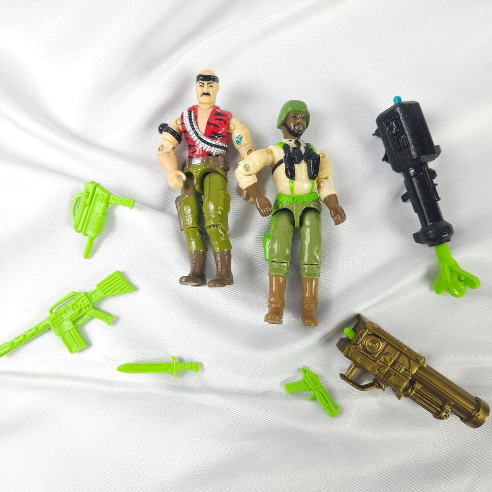 VTG 1993 GI Joe Colonel Courage‎ and Gung Ho Action Figures W/ Accessories